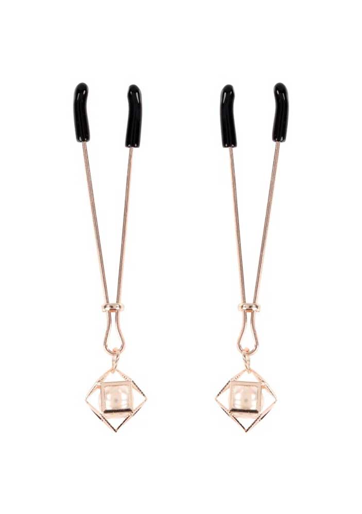 Brat Pearl Nipple Clips - Rose Gold