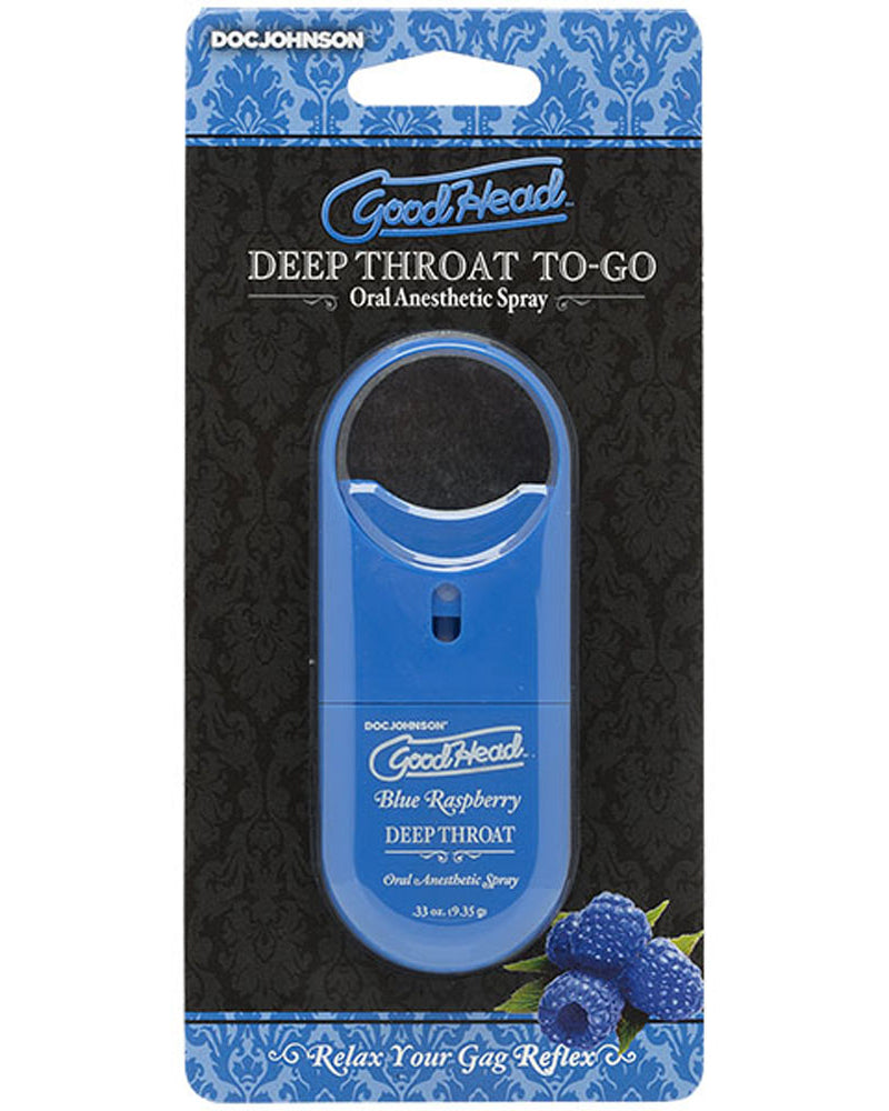 "Goodhead - Deep Throat Spray to-Go - Blue Raspberry - .33 Oz. DJ1360-41-CD"