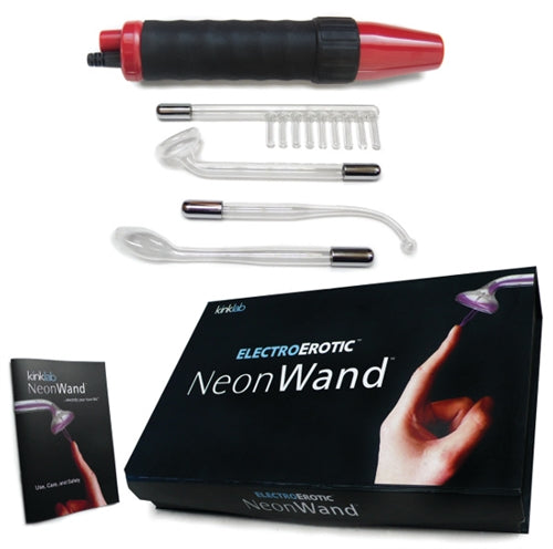 "Neon Wand Electrosex Kit - Red and Black Handle Red Electrode KL-933R"