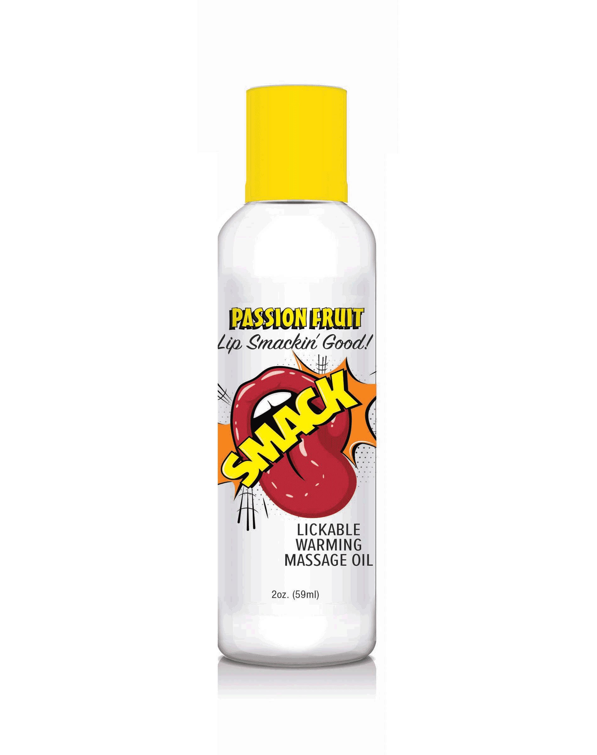 Smack Warming and Lickable Massage Oil - Passion Fruit 2 Oz