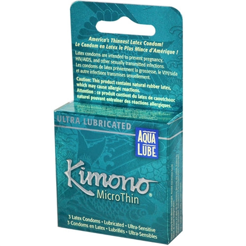 "Kimono Microthin Plus Aqua Lube - 3 Pack KM06003"