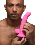 Pop Pecker 7.5 Inch Dildo With Balls - Pink