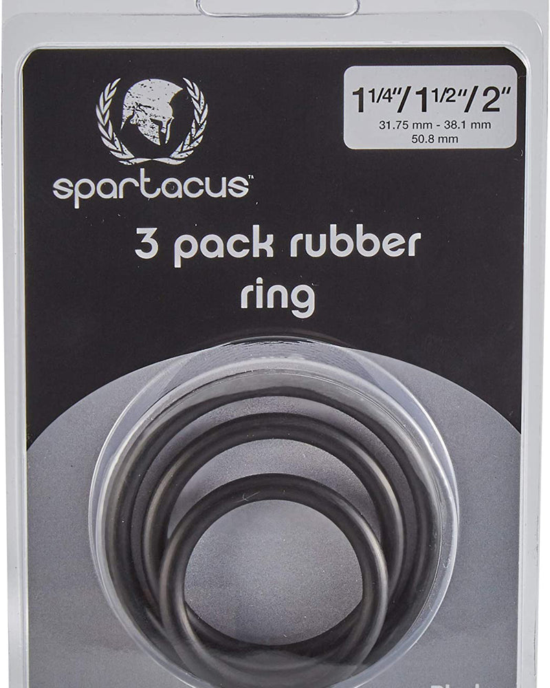 Rubber Cock Ring Set - Black