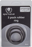 Rubber Cock Ring Set - Black