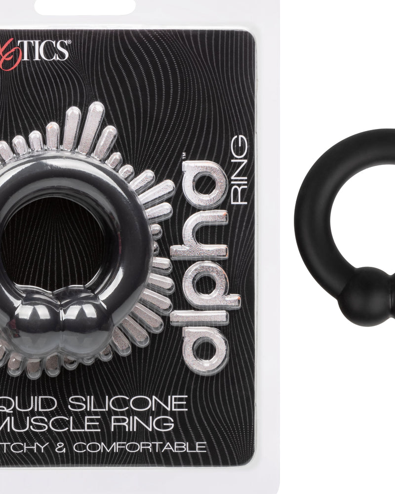 Alpha Liquid Silicone Muscle Ring - Black