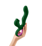 Pallina Triple-Action Rabbit Vibrator - Green