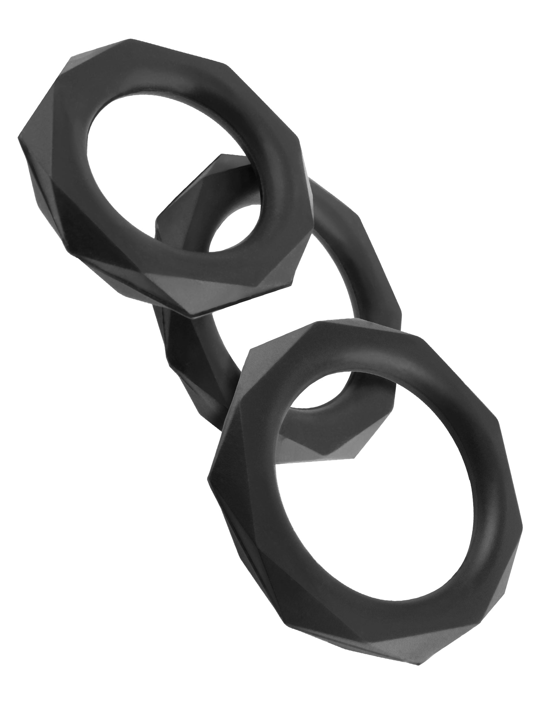 "Fantasy C-Ringz Silicone Designer Stamina Set Black PD5967-23"