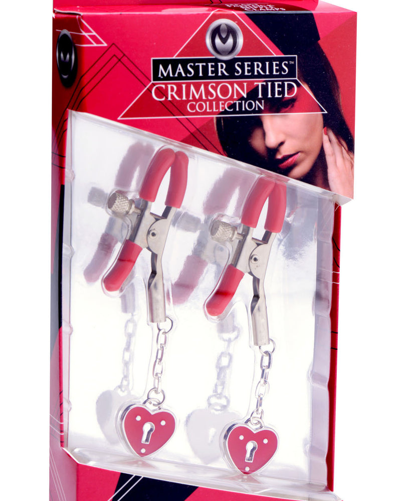 Charmed Heart Padlock Nipple Clamps