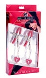 Charmed Heart Padlock Nipple Clamps