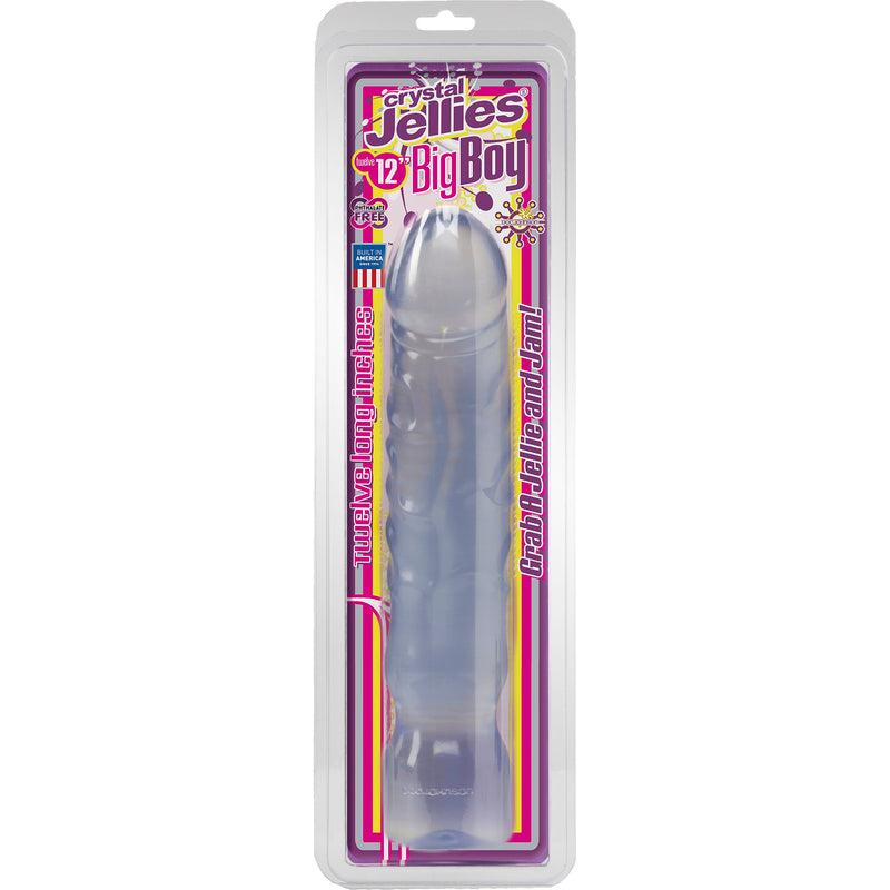 "Crystal Jellies Big Boy 12 Inch - Clear DJ0287-51"