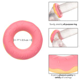 Naughty Bits Dickin Donuts Silicone Donut Cock Ring - Pink