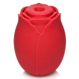 Mystic Rose Sucking and Vibrating Silicone Rose - Red