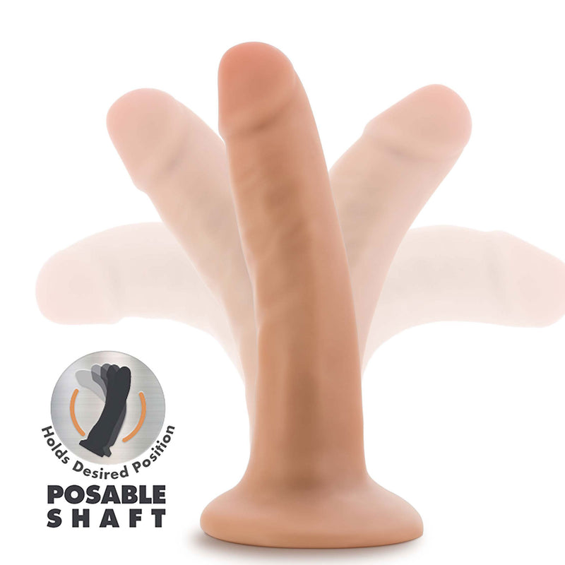 "Dr. Skin Plus - 5 Inch Posable Dildo - Vanilla BL-14703"