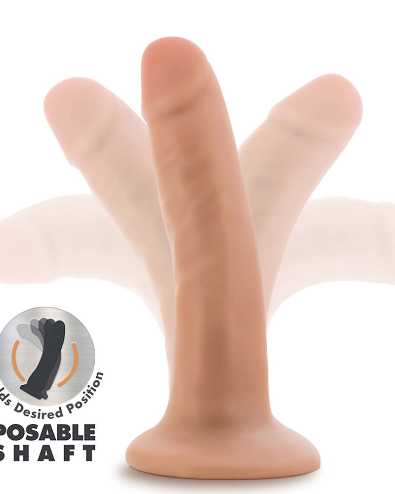 "Dr. Skin Plus - 5 Inch Posable Dildo - Vanilla BL-14703"