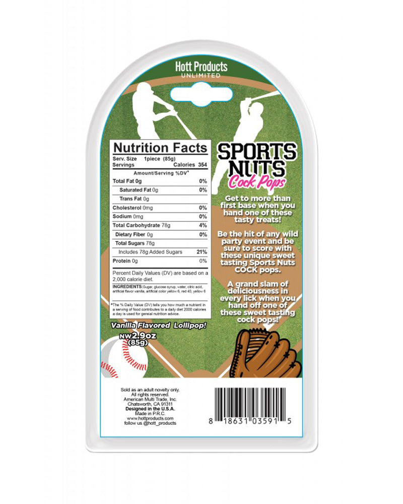 Sports Nuts Cock Pops Baseballs Vanilla Lovers