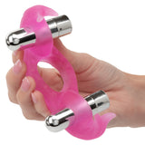 Silicone Triple Orgasm Erection Enhancer Pink Rechargeable