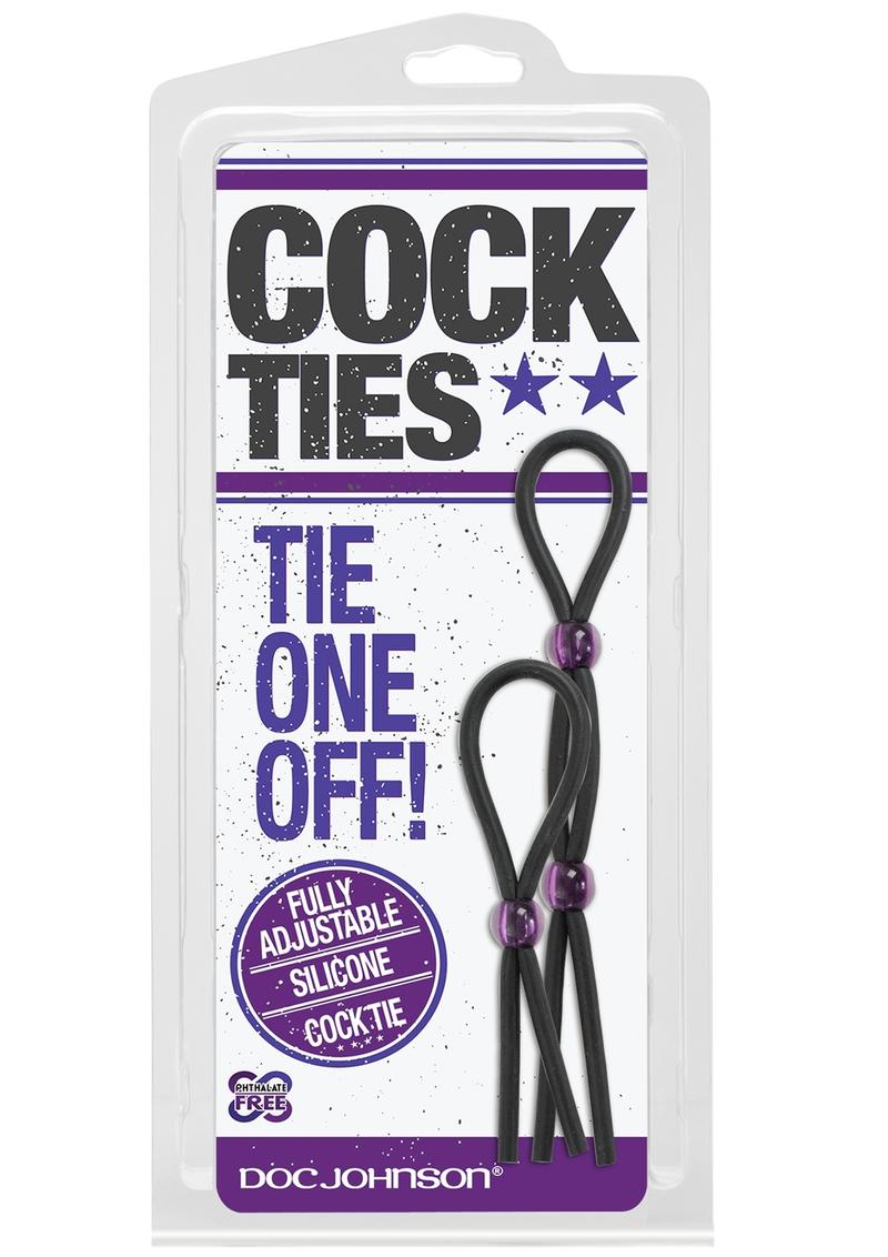 Silicone Cock Tie and C/b Tie - Black