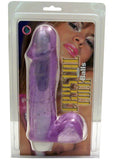 Crystal Cock Vib/balls Purple