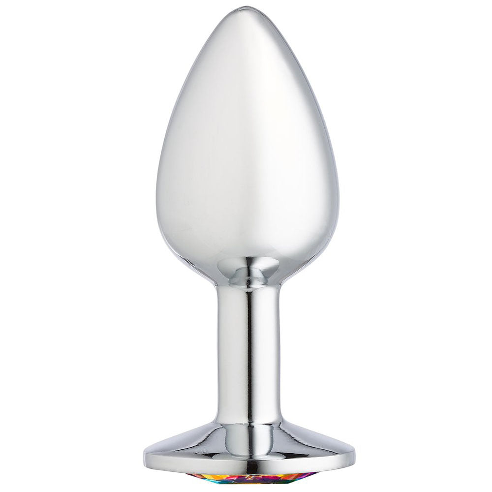 "Cloud 9 Novelties Gems Silver Chromed Anal Plug - Medium WTC301"