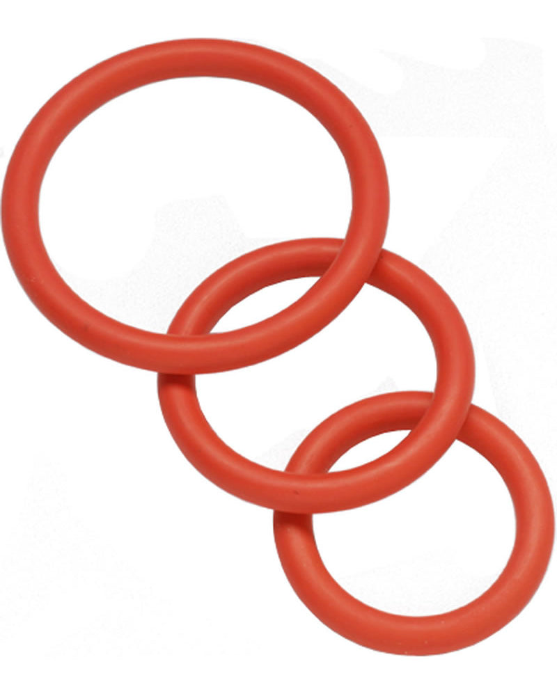 Juego de anillos C de nitrilo rojo