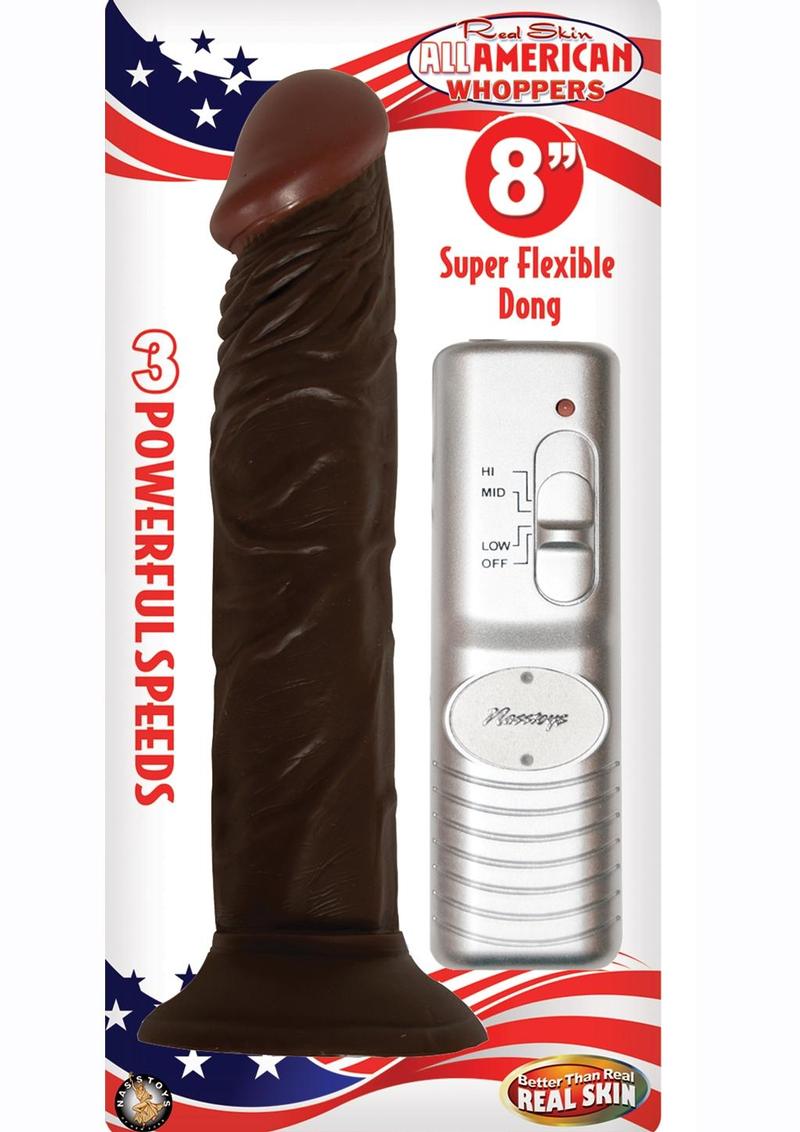 Afro American Whopper Vibrator - Sizes 7 / 8 - Black / Flesh