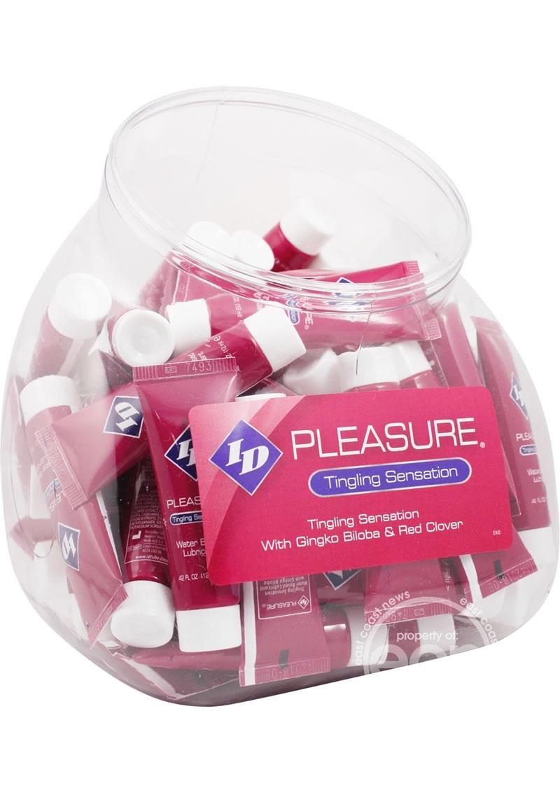 Lubricante a base de agua ID Pleasure Sensual, 72 unidades por recipiente