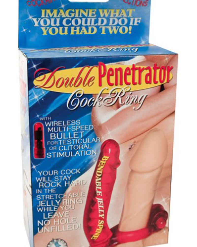 Anillo para el pene con doble penetración, color rojo