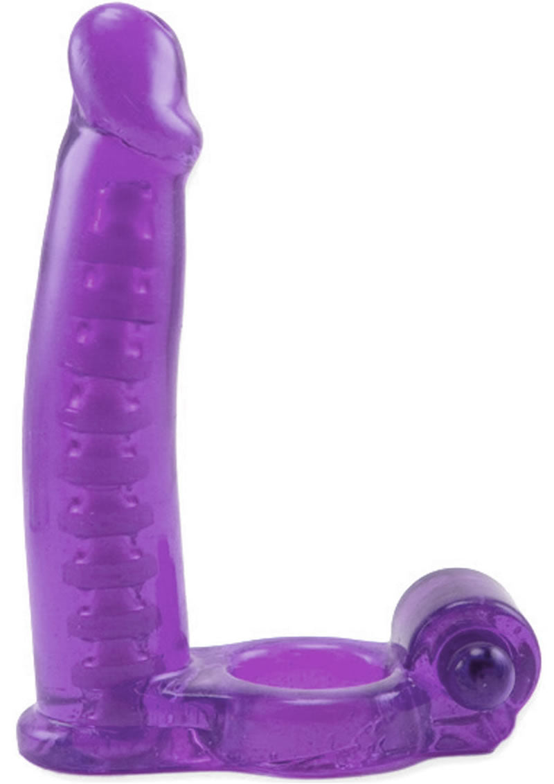 Double Penetrator Cock Ring Purple