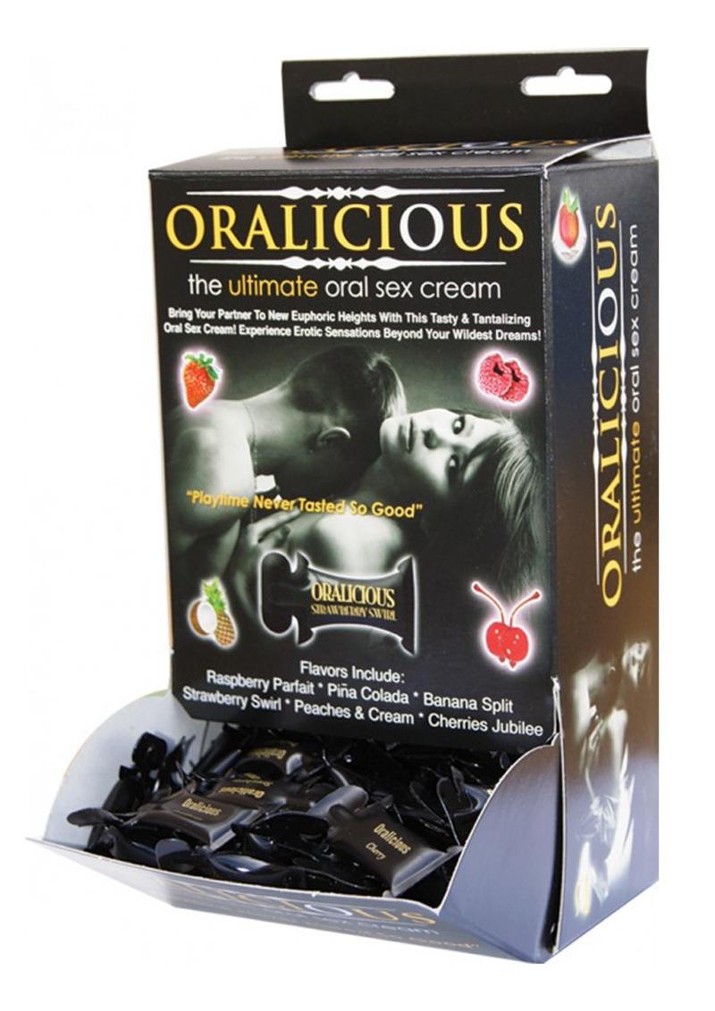 Oralicious Ultimate Oral Sex Cream Assorted Flaovors 144 Pillow Packs Per Bowl