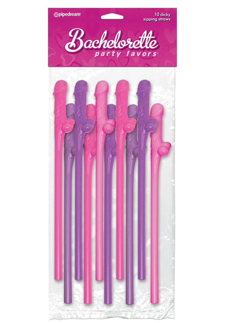 Dicky Sipping Straws Asstd 10pk