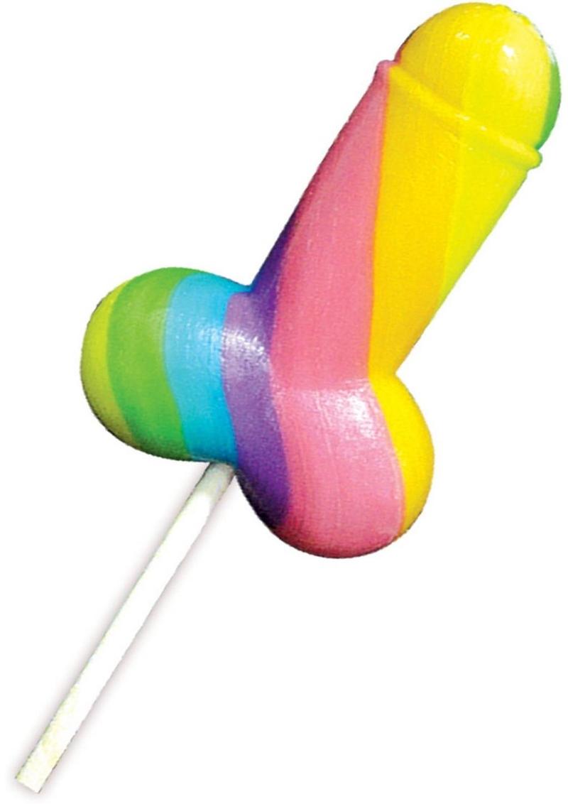 Rainbow Cock Pops Lolliops 12 Per Display