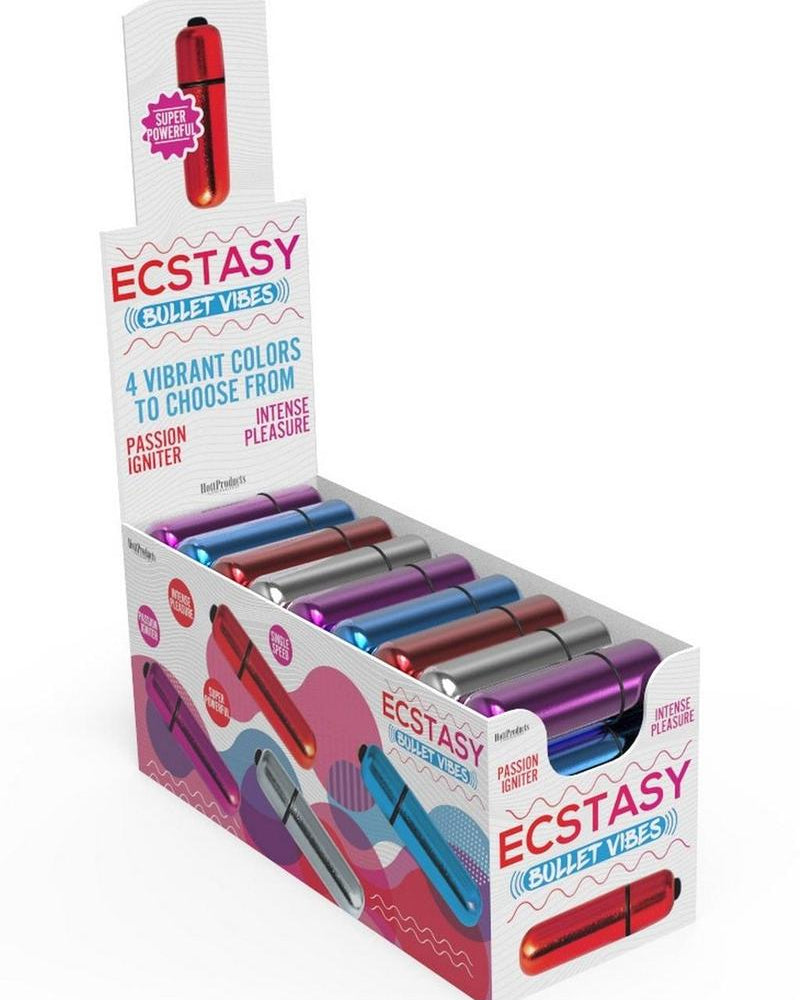 Ecstasy Multi Orgasmic Bullet Vibe 36 Per Display 4 Assorted Colors