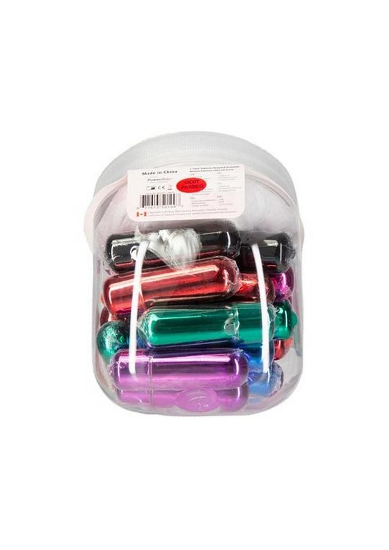 Power Bullet 3 Speed Waterproof Assorted Colors 24 Each Per Bowl