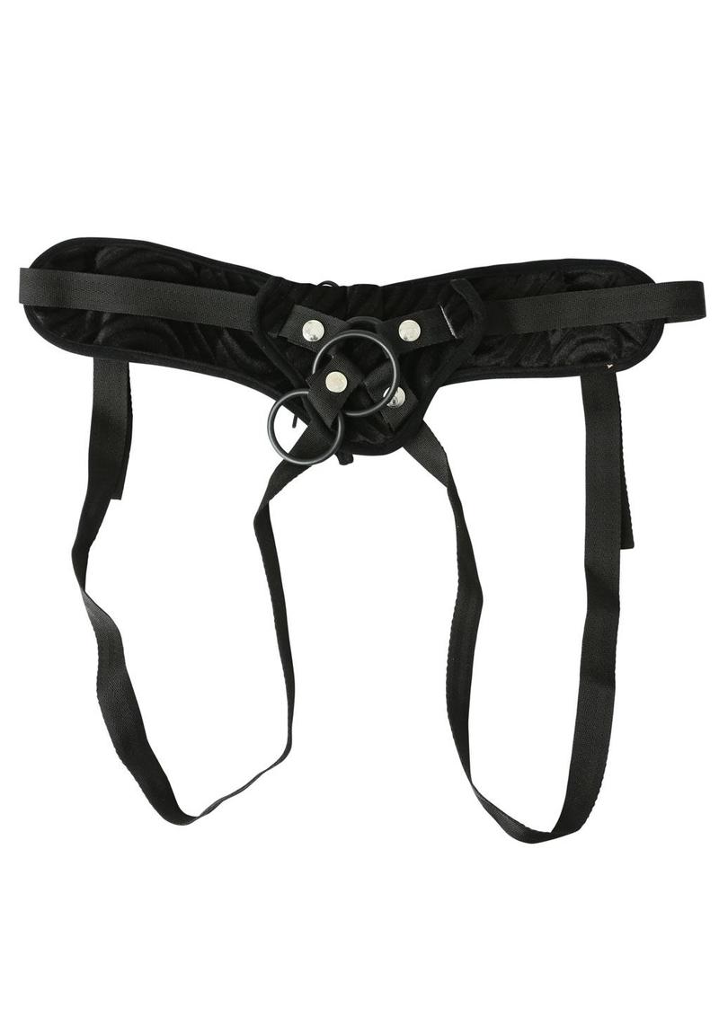 Vibrating Corsette Harness - Black