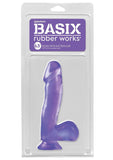 Basix 6.5 Dong W/suction Cup - Purple