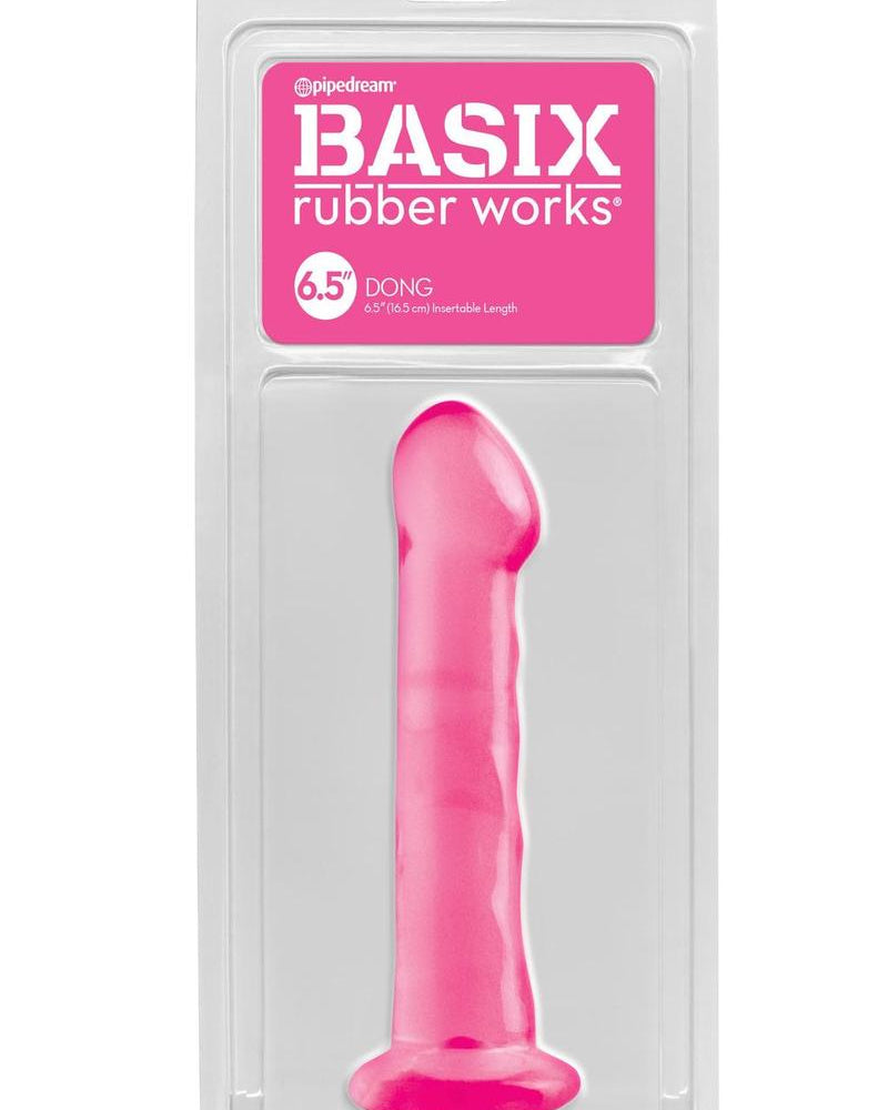 Basix 6.5 Pene con ventosa - Rosa