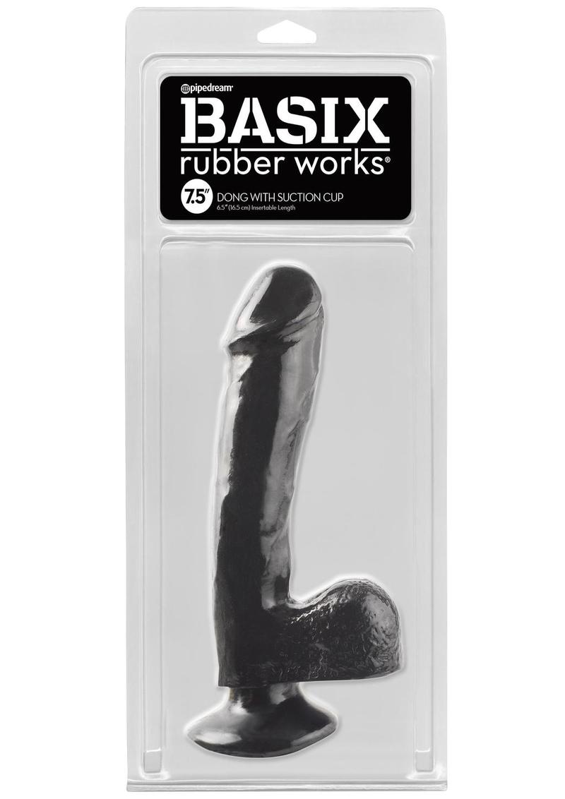 Basix 7.5 Dong con ventosa - Negro