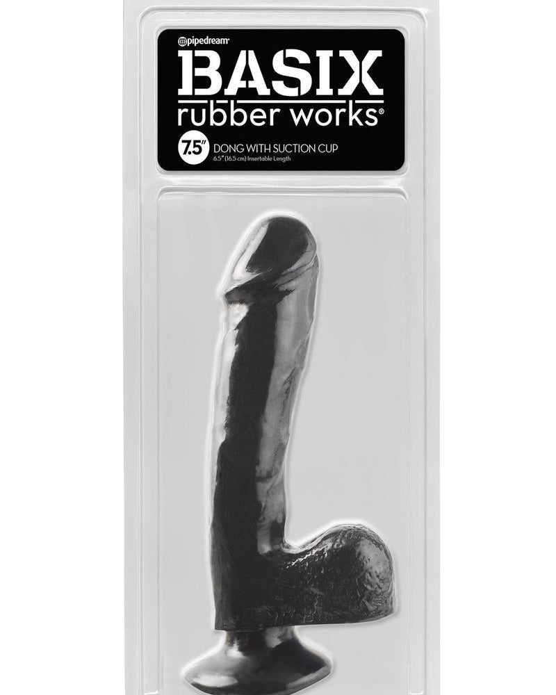 Basix 7.5 Dong con ventosa - Negro