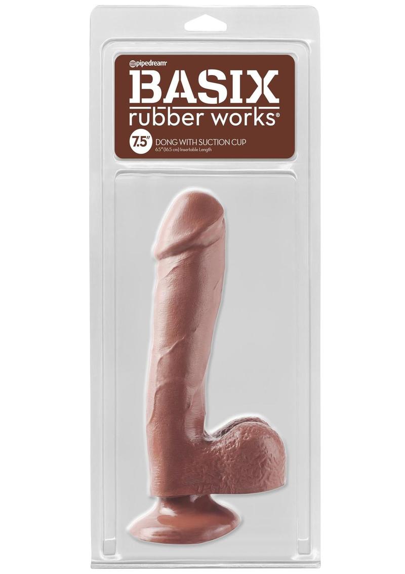 Basix 7.5 Dong con ventosa - Chocolate
