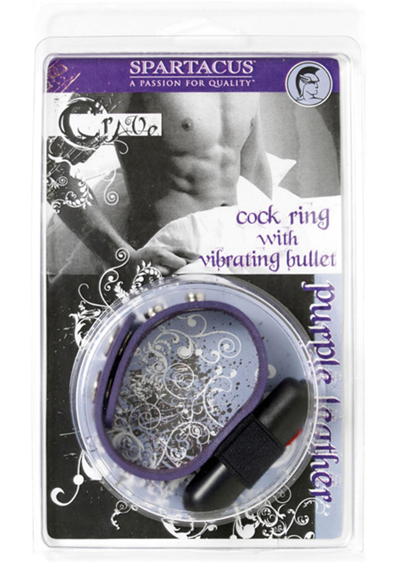 Anillo vibrador de cuero en forma de C Crave