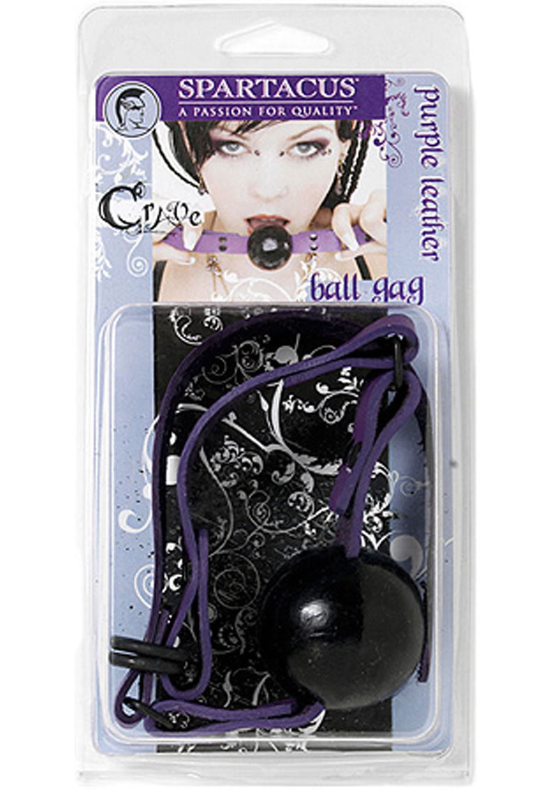 Sm Ball Gag D Ring Violet Strap Black Ball Gag