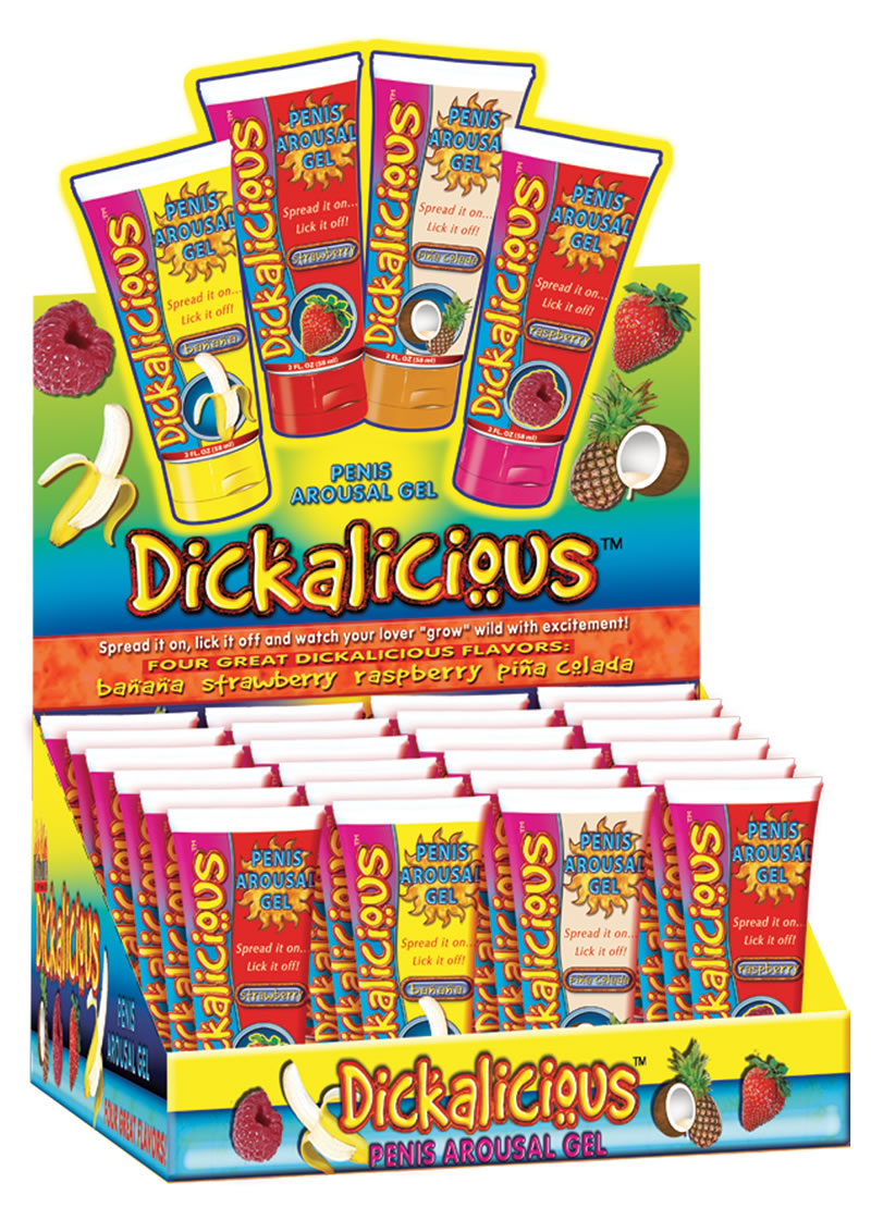Dickalicious Penis Arousal Gel 24 Peice Assorted Display
