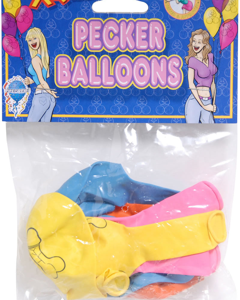 Paquete de 8 globos con forma de pene clasificado X
