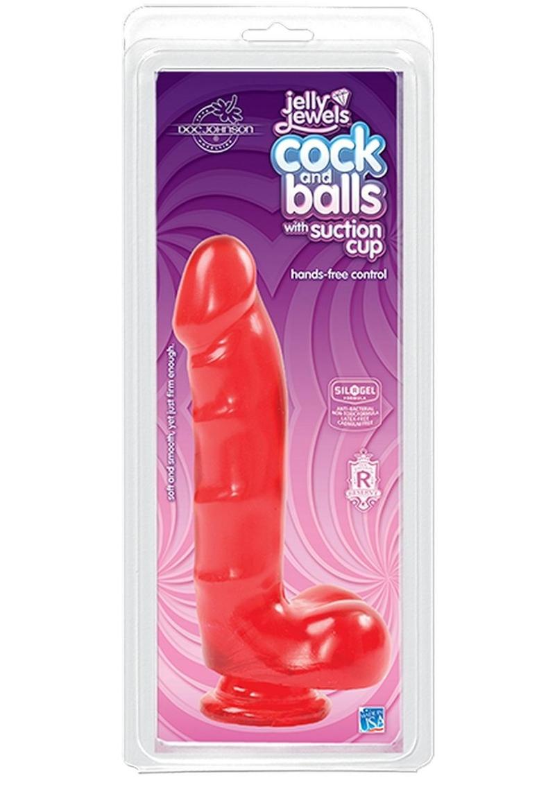 Jelly Jewel Cock and Balls - Ruby