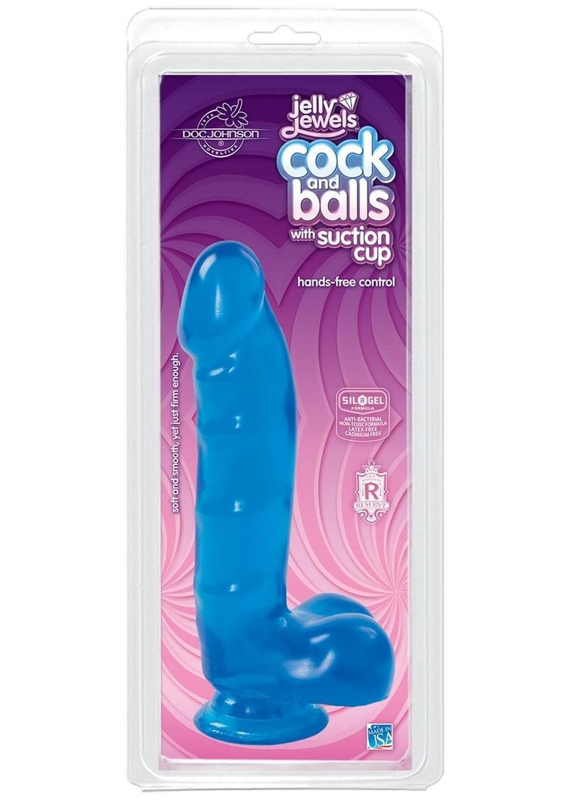 Jelly Jewel Cock and Balls - Sapphire