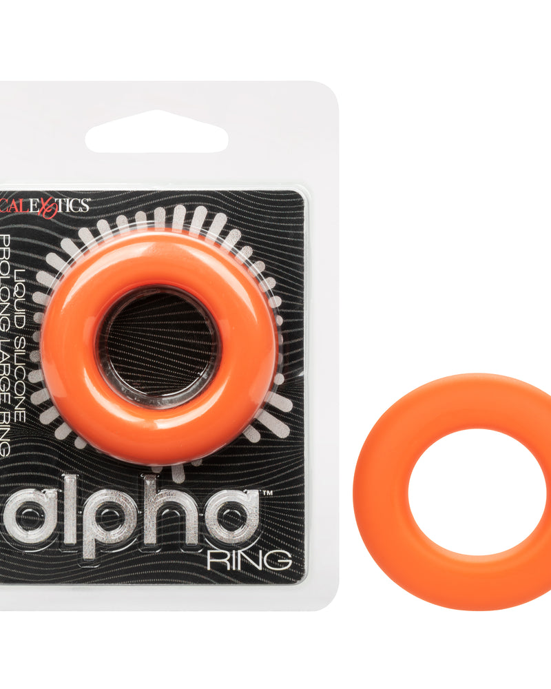 Alpha Liquid Silicone Prolong Large Ring - Orange