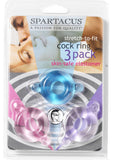 Elastomer C Ring 3 Pk - Pur/blue/pink