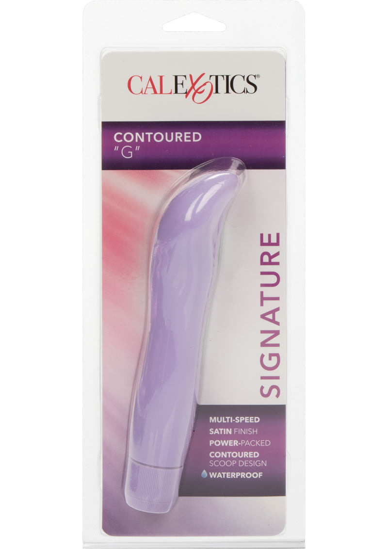 Vibrador G Vibe Signature Contoured resistente al agua, morado, 6 pulgadas