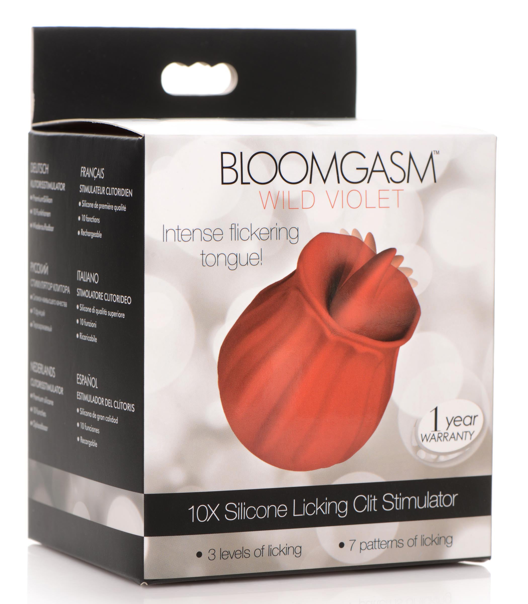 Bloomgasm - Wild Violet 10x Licking Clit Stimulator - Red