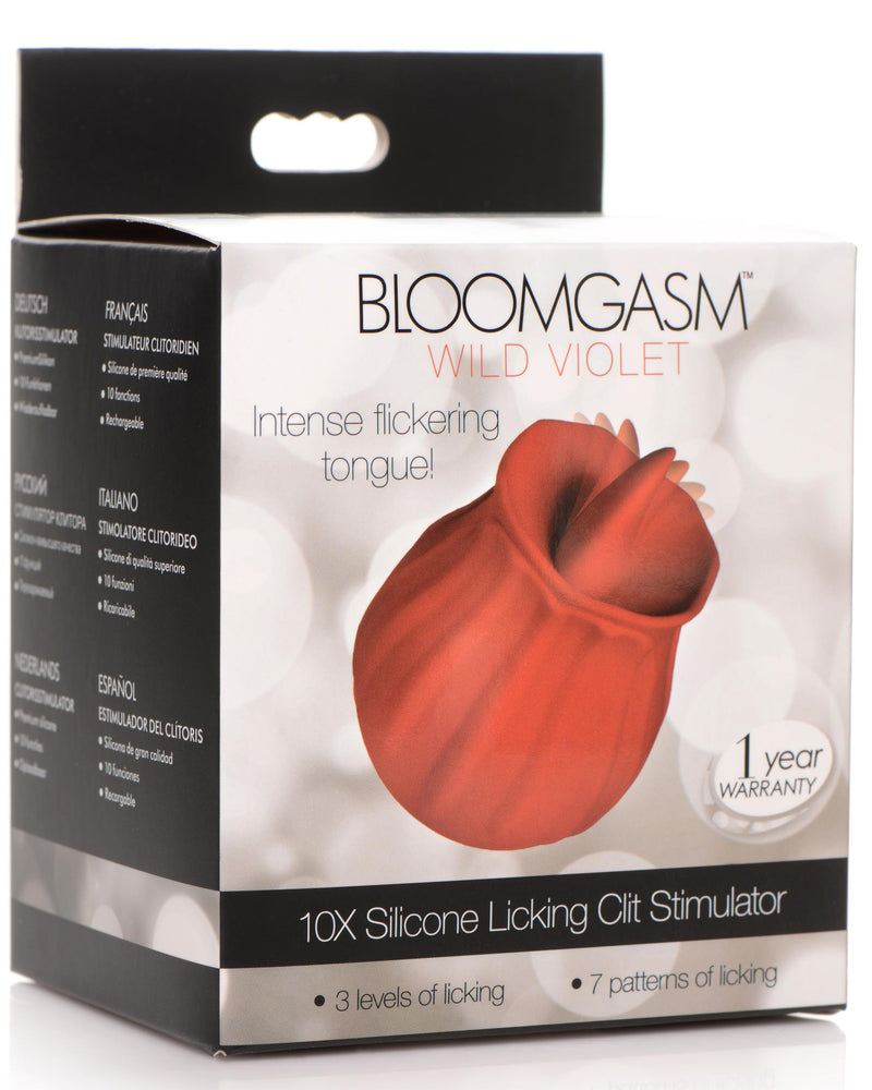 Bloomgasm - Wild Violet 10x Licking Clit Stimulator - Red